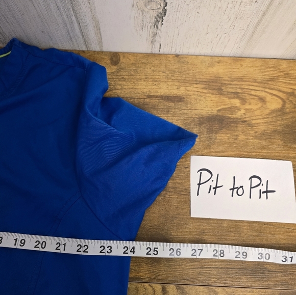 HH Works By Healing Hands Royal Blue Scrub Top Womens Plus Size 2X - Picture 6 of 9